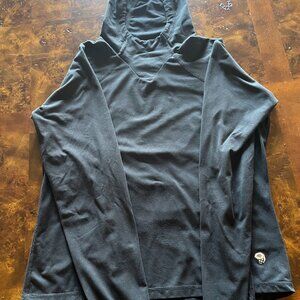 Mountain Hardwear Women's Long Sleeve Black T with hood Size Medium